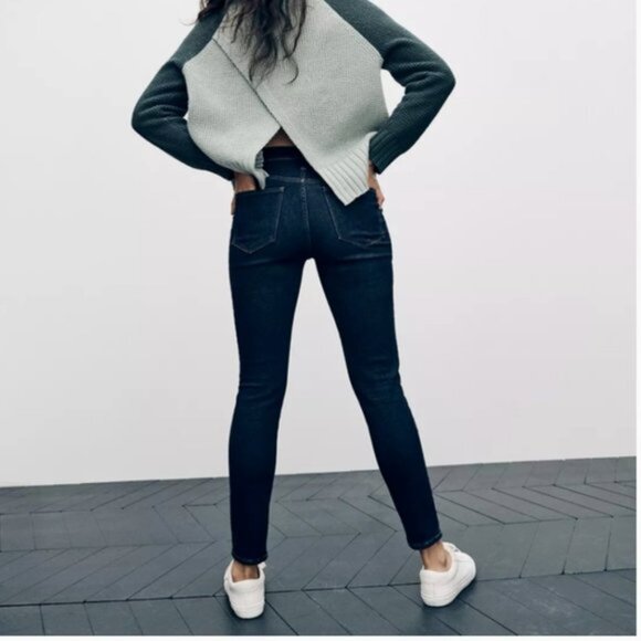 Madewell Dark Wash Jeans Womens Pants Mid Rise Skinny Size 26 x 27 Orland MA938 - Picture 2 of 16